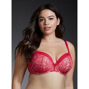 Torrid pink lace padded bra size 42B